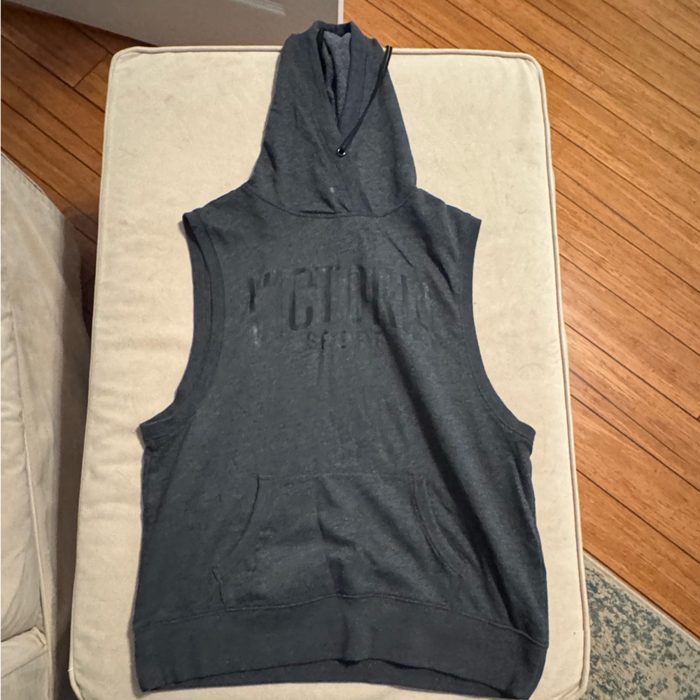 Victoria's Secret Gray Muscle Tee with Open Back Detail